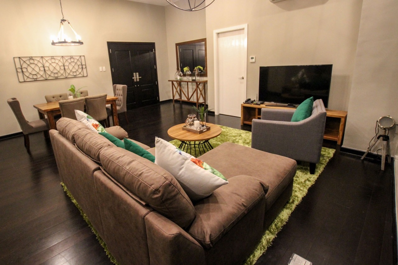 Milano Penthouse Open concept living and dining room