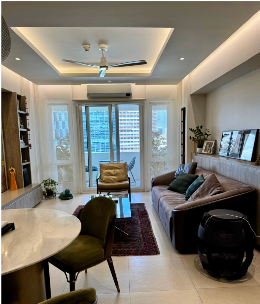 Interior of the renovated 1-bedroom unit at The Mondrian Residences, Alabang
